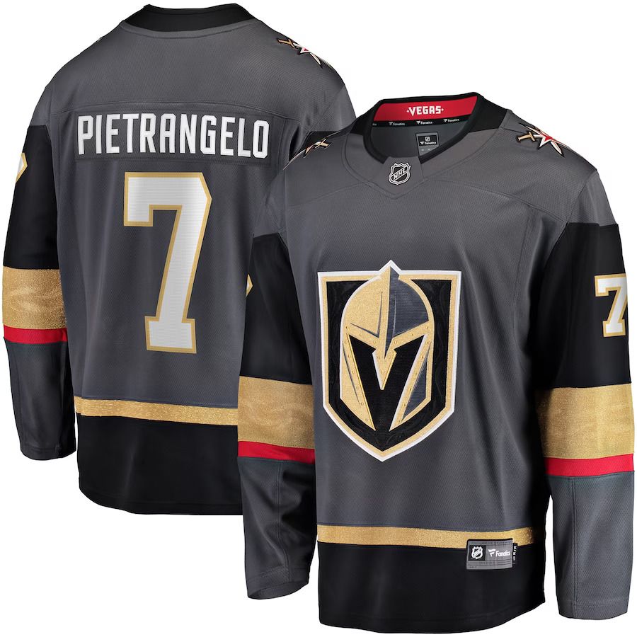 Men Vegas Golden Knights #7 Alex Pietrangelo Fanatics Branded Black Breakaway Player NHL Jersey